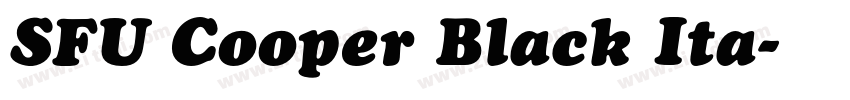 SFU Cooper Black Ita字体转换